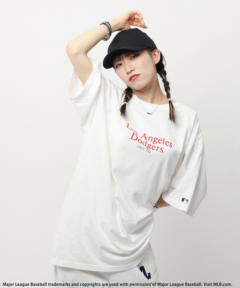 【MLB】フロッキープリントTシャツ 詳細画像 ホワイト 4