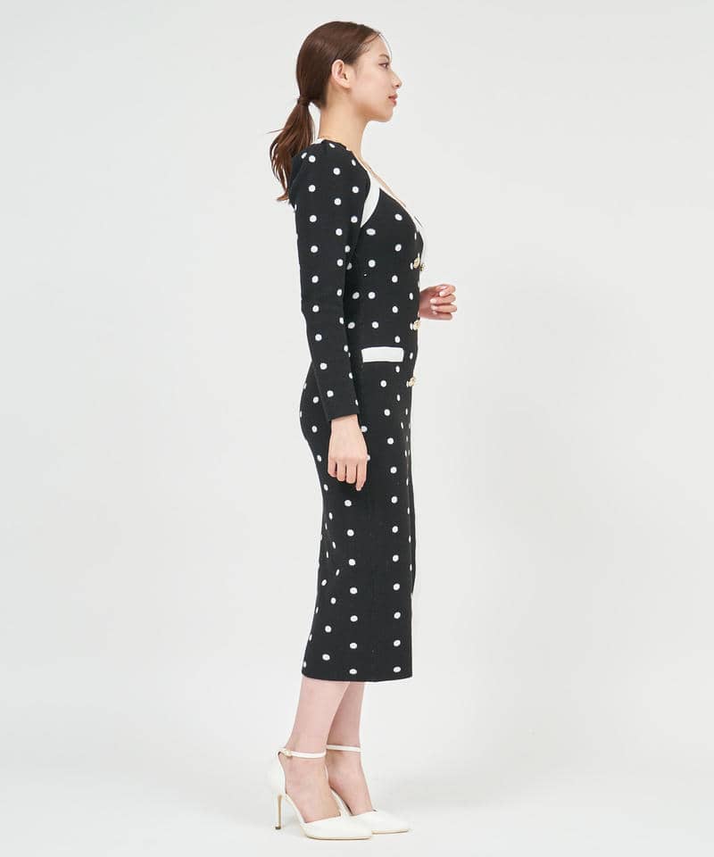 配色ドーリータイトワンピース 詳細画像 ブラック系 2