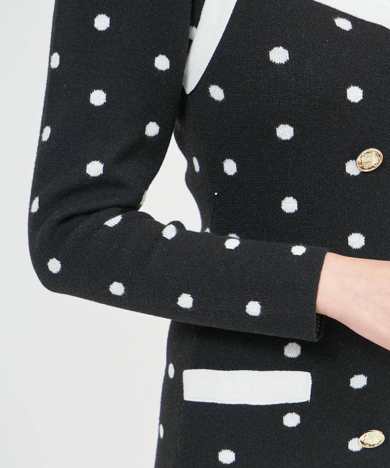 配色ドーリータイトワンピース 詳細画像 ブラック系 5