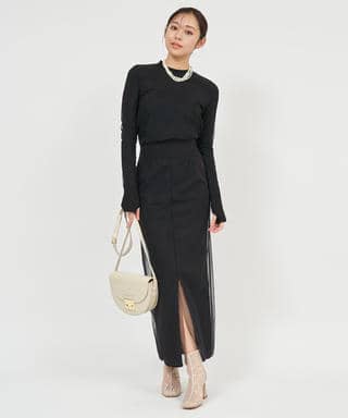 シアーレイヤードニットスカート