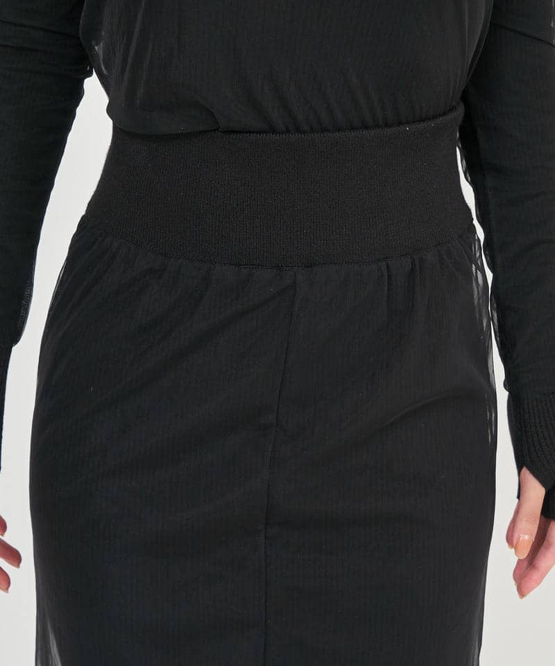 シアーレイヤードニットスカート 詳細画像 ブラック 4