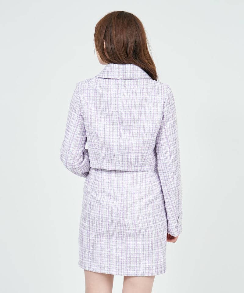 ファンシーツイードZIPジャケット 詳細画像 パープル 3