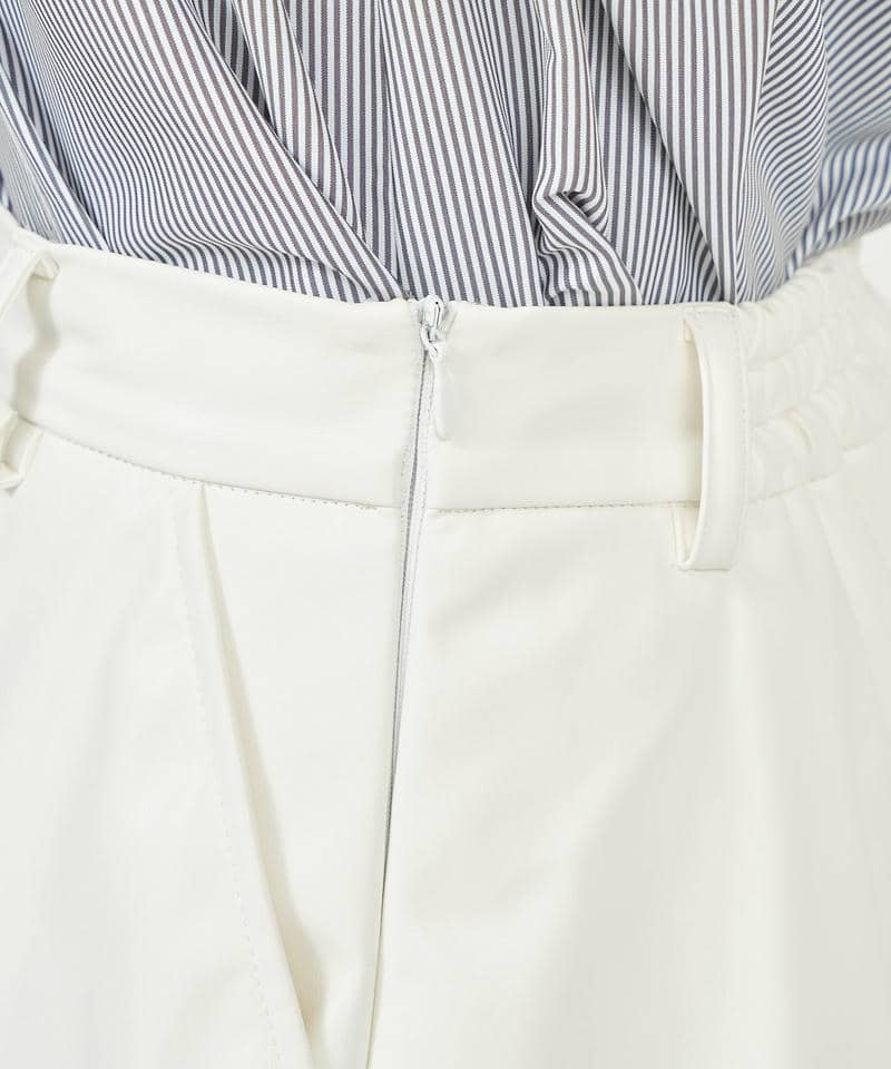 インナー付スリットフレアレザースカート 詳細画像 オフホワイト 6