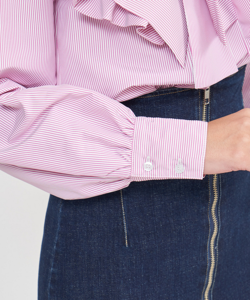 2wayラッフルケープカラーブラウス 詳細画像 オフホワイト 5