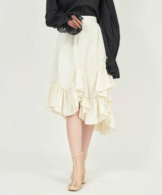 ラッフルフリルデザインスカート