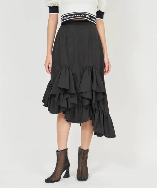 ラッフルフリルデザインスカート 詳細画像