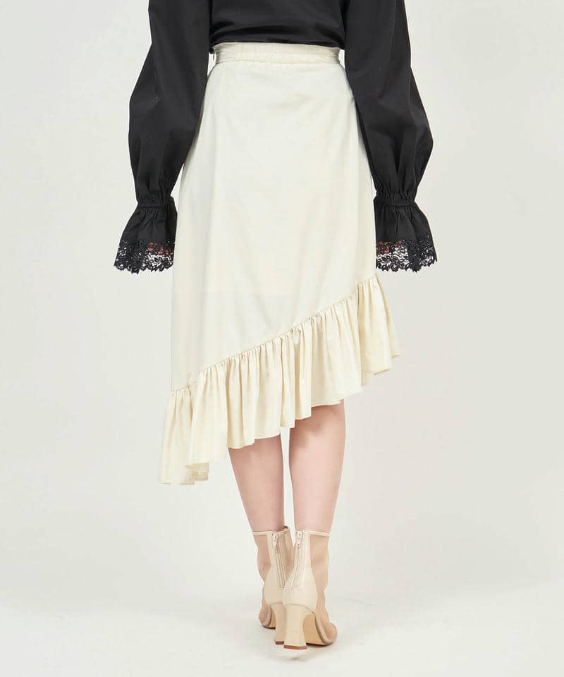 ラッフルフリルデザインスカート 詳細画像 オフホワイト 3