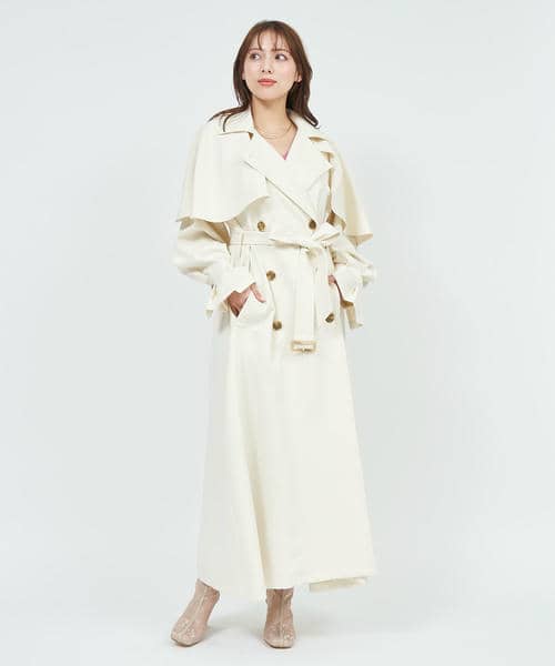2wayケープ付トレンチコート 詳細画像