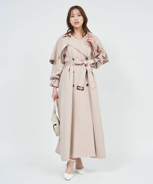 2wayケープ付トレンチコート 詳細画像