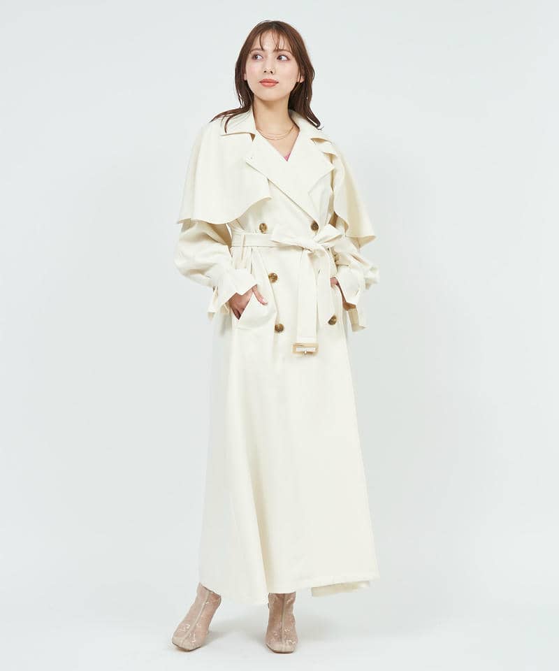 2wayケープ付トレンチコート 詳細画像 オフホワイト 1