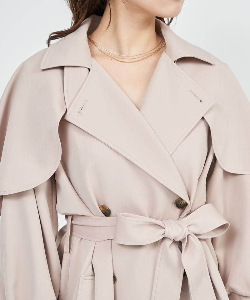 2wayケープ付トレンチコート 詳細画像 ベージュ 4
