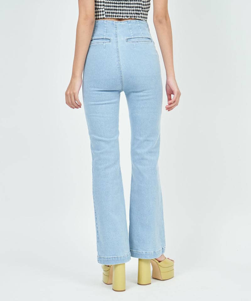 リボンベルトワイドストレートデニムパンツ 詳細画像 ブリーチ 3