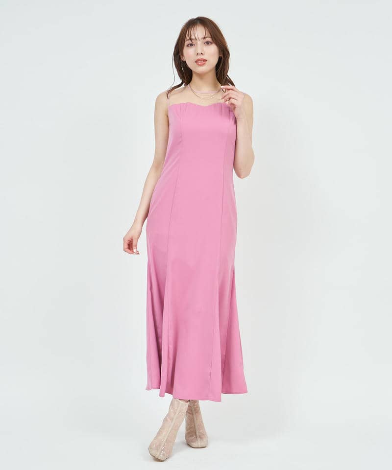 ボリュームブラウスレイヤードドレス 詳細画像 ピンク 4