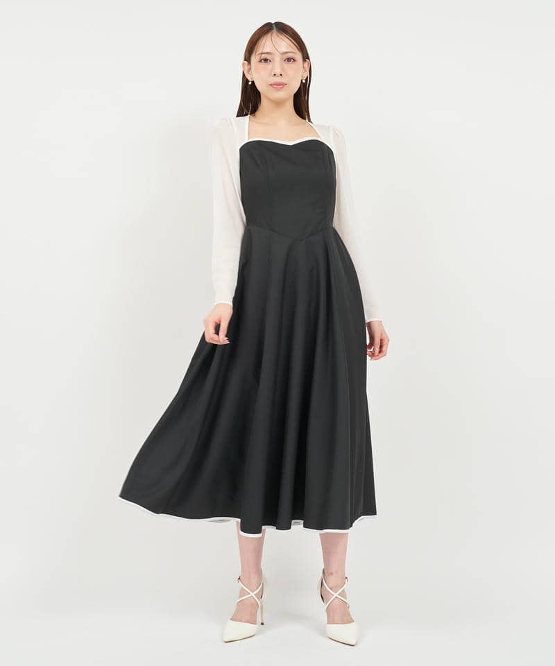 ブラウスドッキングコルセットワンピース 詳細画像 ブラック 1