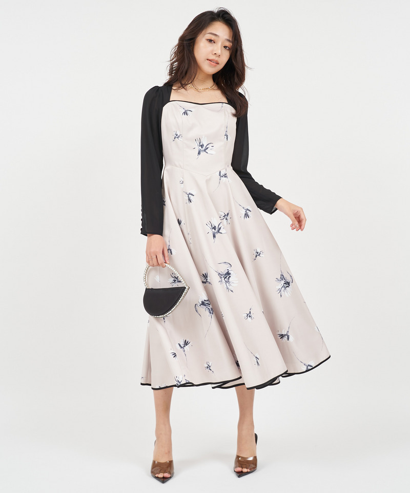 ブラウスドッキングコルセットワンピース 詳細画像 ベージュ系 1