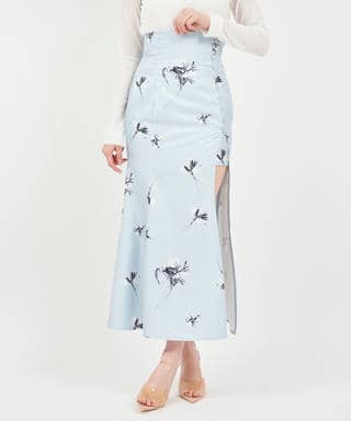 インナーミニディープスリットスカート