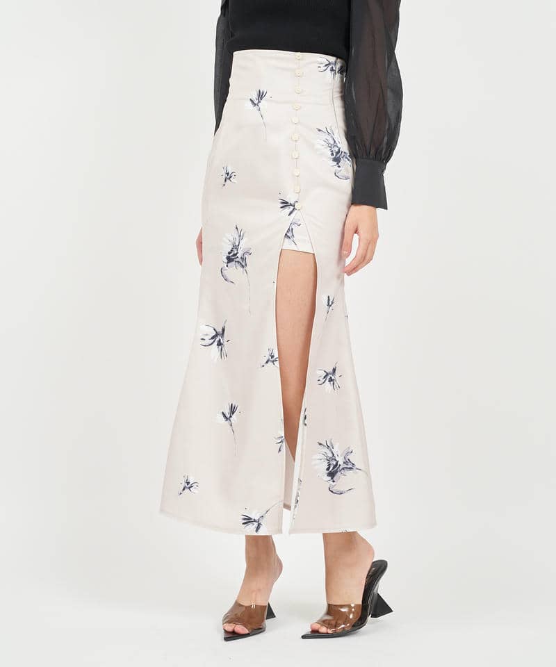 インナーミニディープスリットスカート 詳細画像 ベージュ系 1