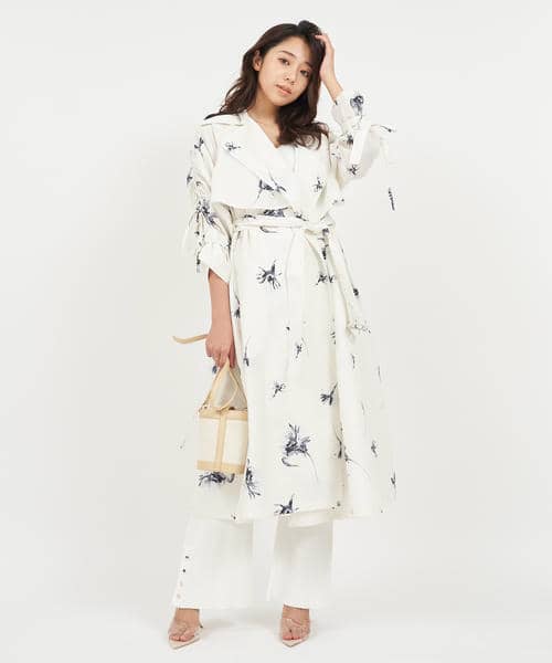 ドロストギャザートレンチコート 詳細画像