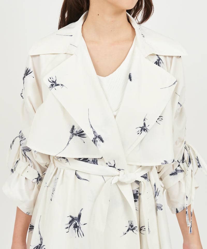 ドロストギャザートレンチコート 詳細画像 オフホワイト系 4