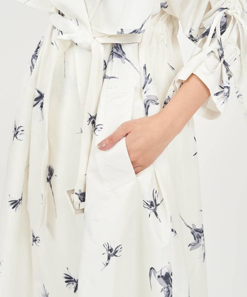 ドロストギャザートレンチコート 詳細画像 オフホワイト系 6