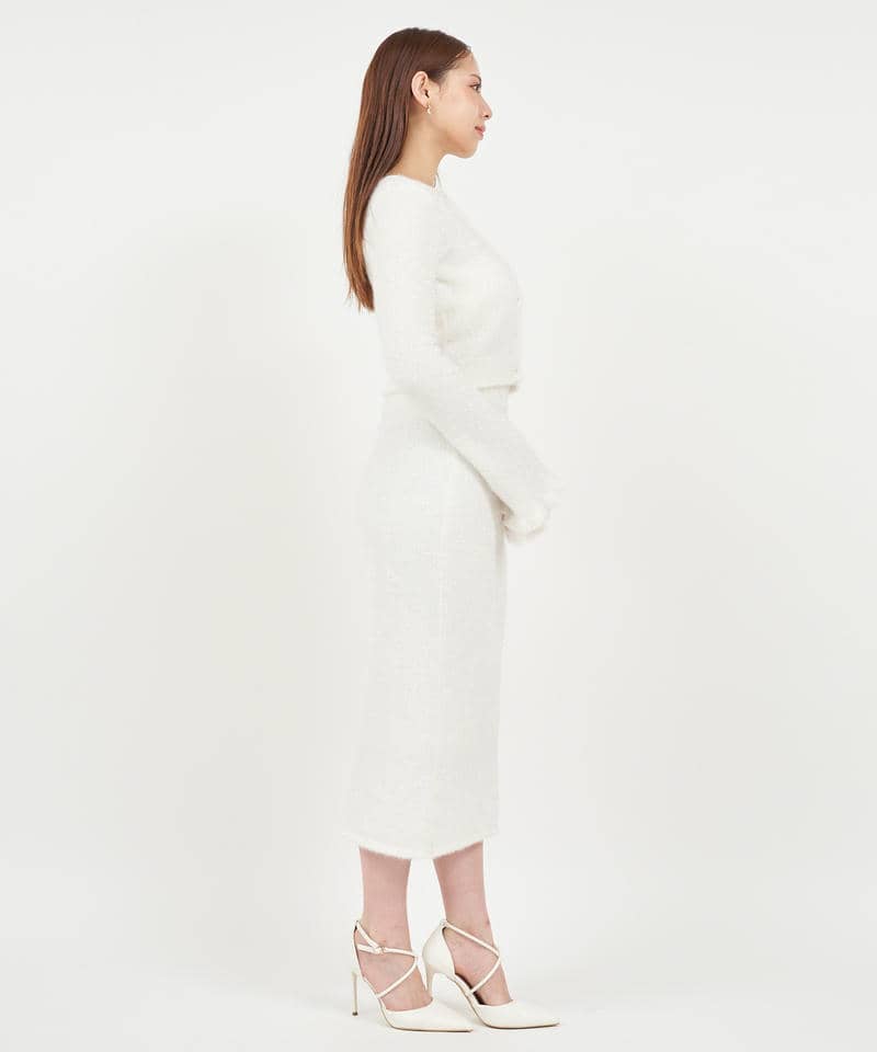 ラメフィルムニットセットアップ 詳細画像 オフホワイト 2