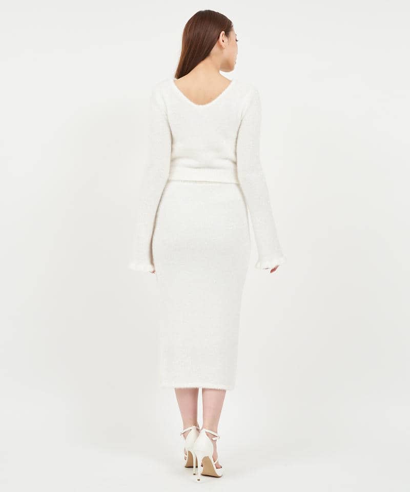 ラメフィルムニットセットアップ 詳細画像 オフホワイト 3