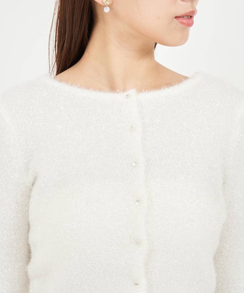 ラメフィルムニットセットアップ 詳細画像 オフホワイト 4