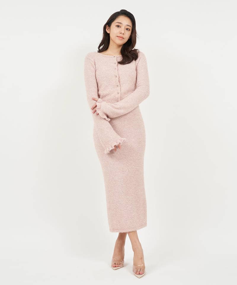 ラメフィルムニットセットアップ 詳細画像 ピンク 1