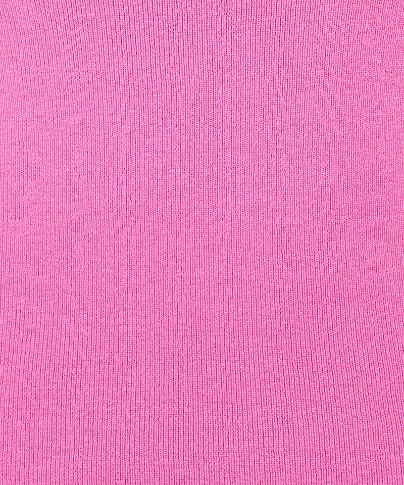 プリーツスリーブオフショルダーニットトップス 詳細画像 ピンク 6
