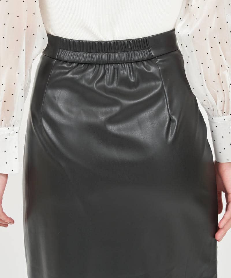 フェイクレザービジューマーメイドスカート 詳細画像 ブラック 5