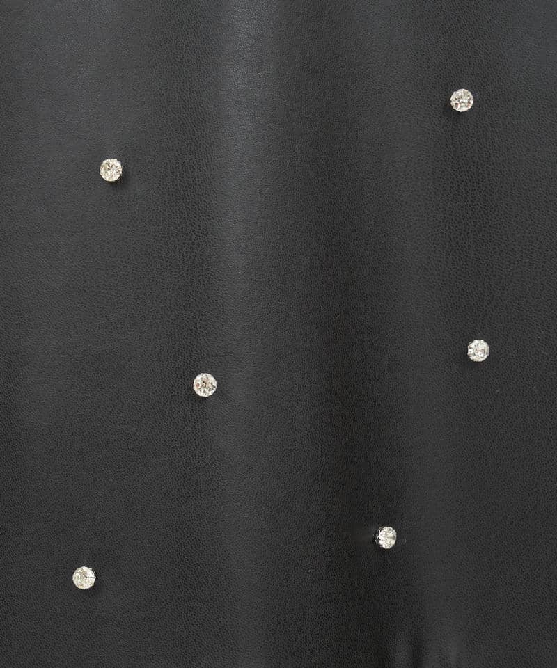 フェイクレザービジューマーメイドスカート 詳細画像 ブラック 8