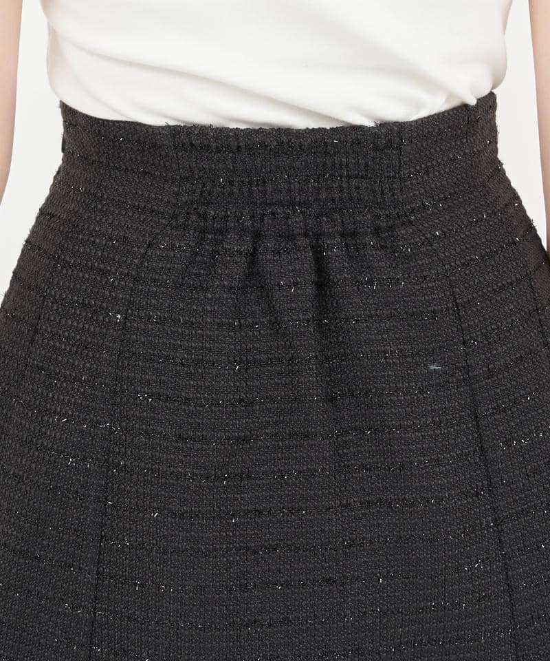 パールトリミングツイードスカート 詳細画像 ブラック 5