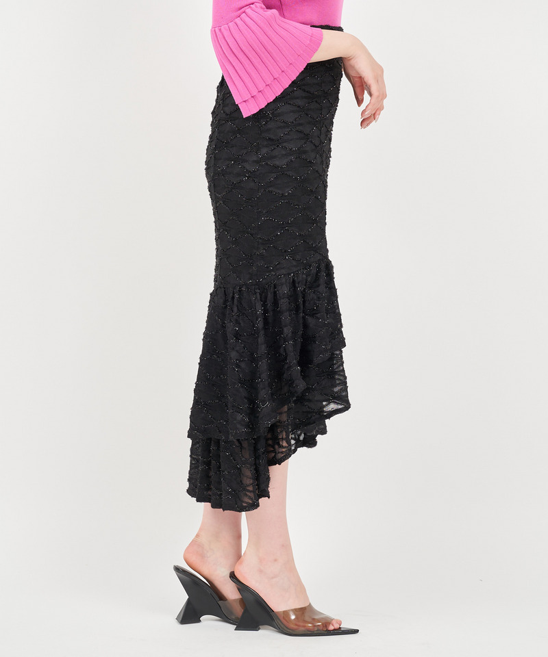 キラキラモールシアーマーメイドスカート 詳細画像 ピンク 3