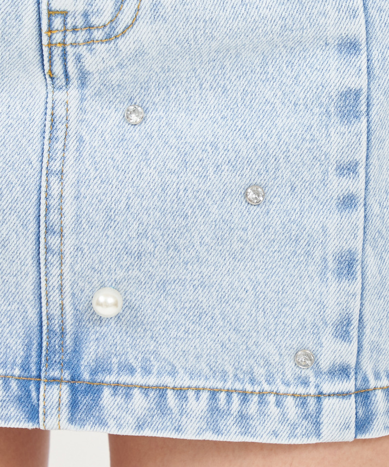 デザインデニムミニスカート 詳細画像 デニムブルー 7