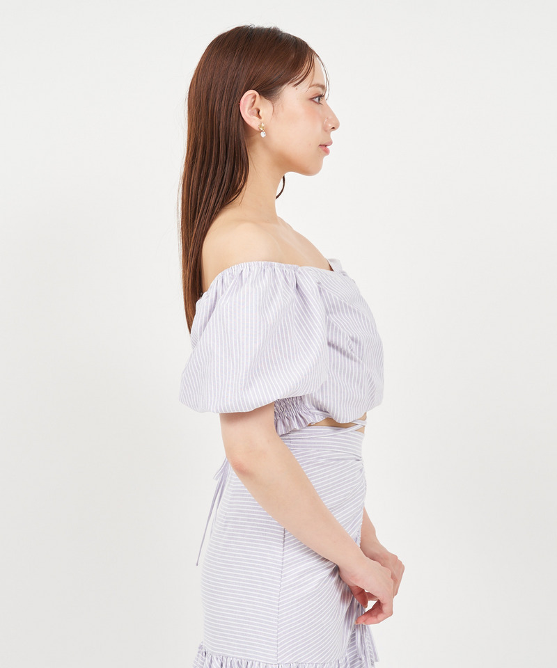 ウエストクロスタックカシュクールトップス 詳細画像 ベージュ 3