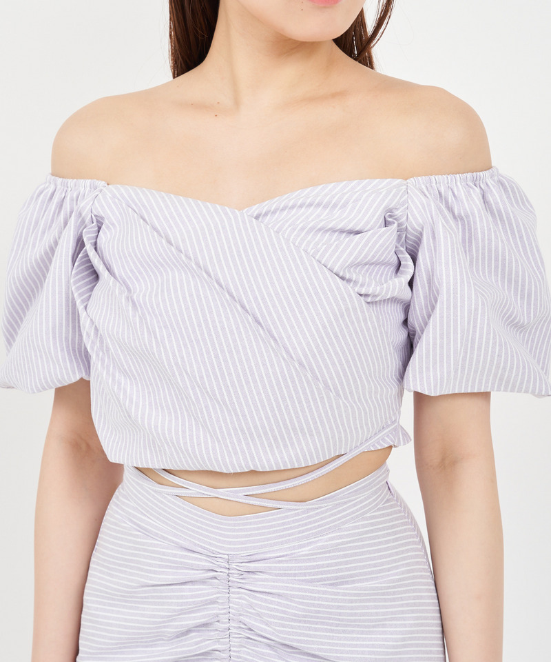 ウエストクロスタックカシュクールトップス 詳細画像 ベージュ 5