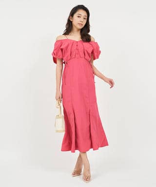 ウエストカットアウトマーメイドワンピース