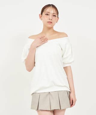 ネオプレーンオフショルトップス