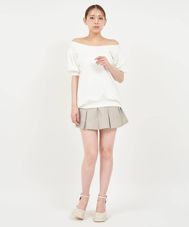 ネオプレーンオフショルトップス 詳細画像 オフホワイト 2