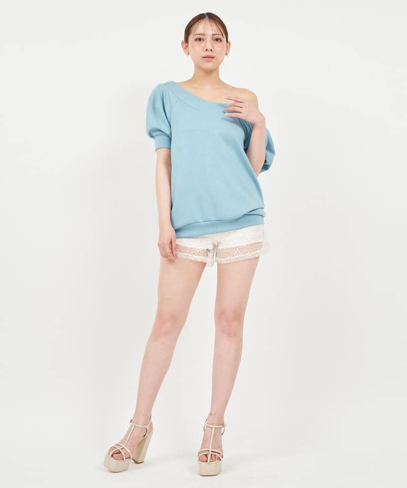 ネオプレーンオフショルトップス 詳細画像 ブルー 2
