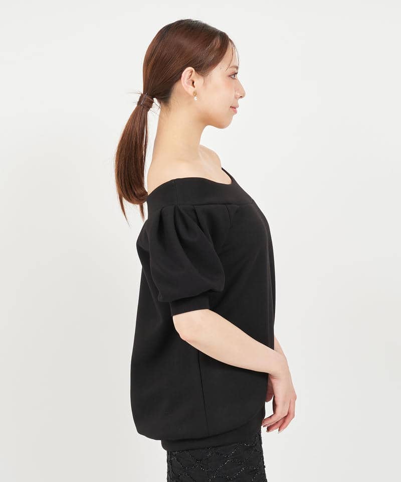 ネオプレーンオフショルトップス 詳細画像 ブラック 2