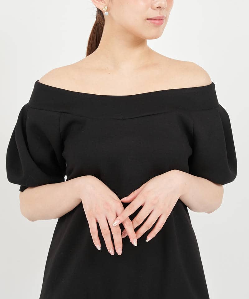 ネオプレーンオフショルトップス 詳細画像 ブラック 4