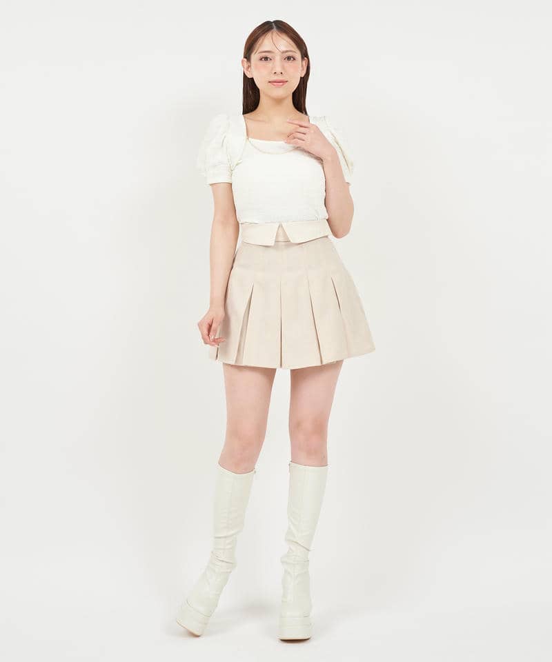 チェーン付パフスリーブカットソー 詳細画像 オフホワイト 2