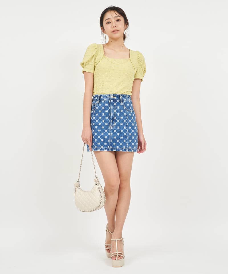 チェーン付パフスリーブカットソー 詳細画像 イエロー 9