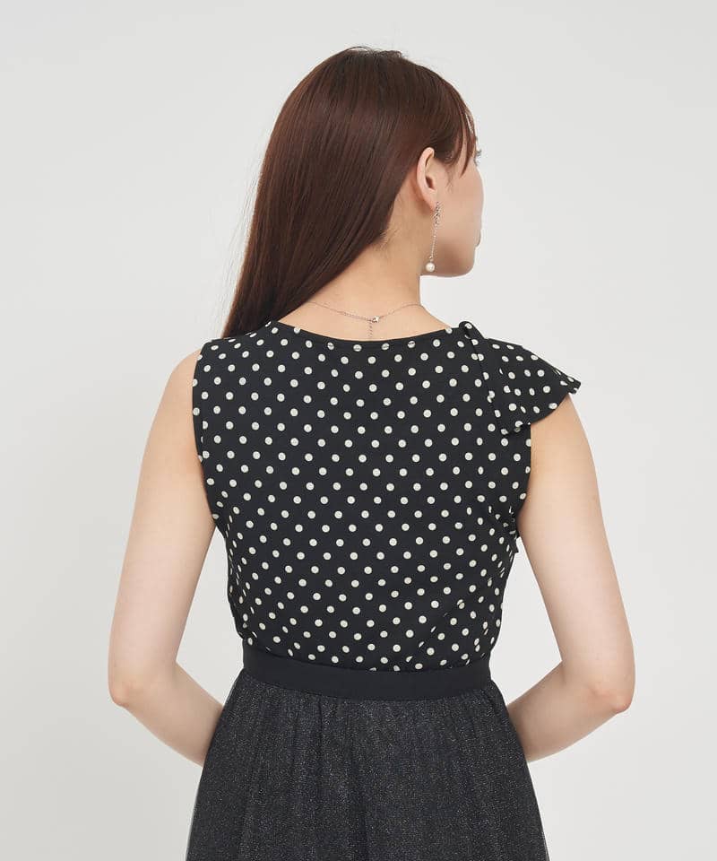 ドットアシメラッフルトップス 詳細画像 ブラック 3
