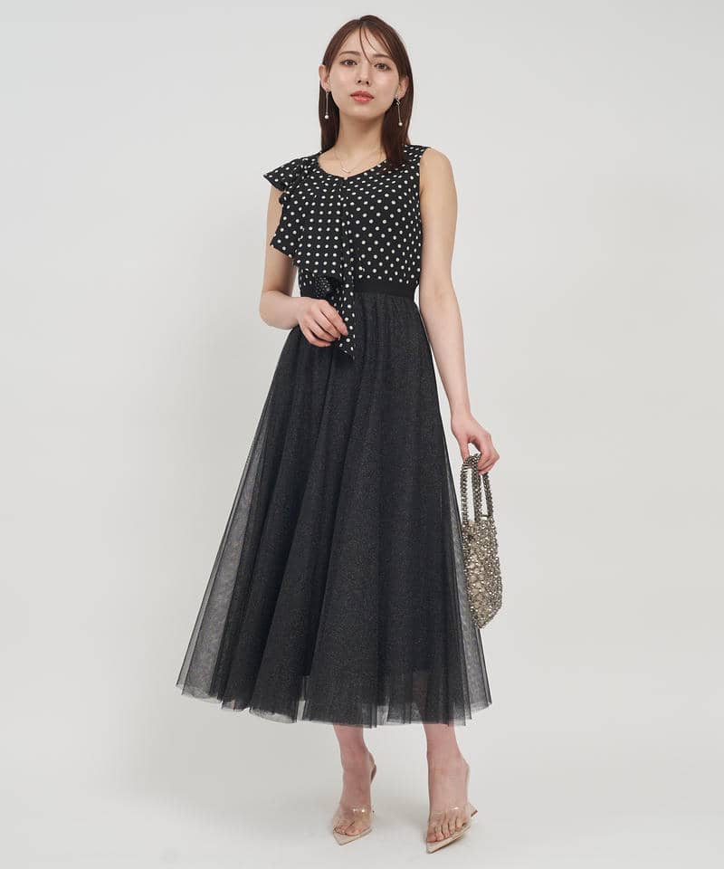 ドットアシメラッフルトップス 詳細画像 ブラック 7