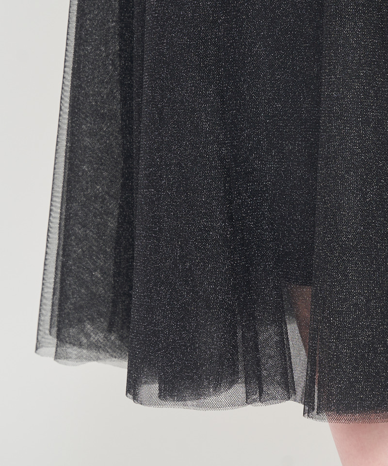 ラメチュールフレアスカート 詳細画像 ベージュ 6