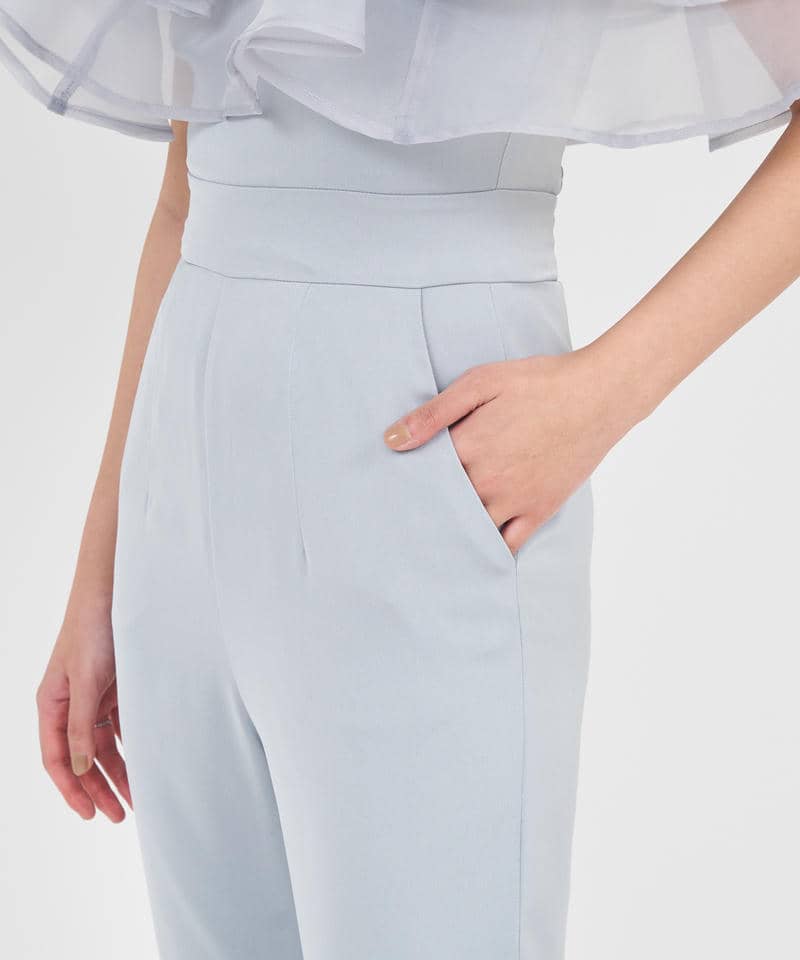 ティアードラッフルテーパードオールインワン 詳細画像 ブルー 5