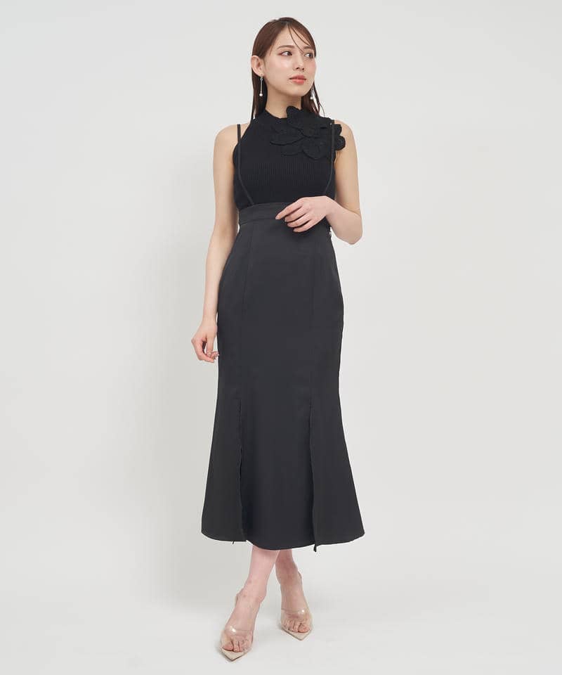 かぎ針コサージュアメスリトップス 詳細画像 ブラック 2