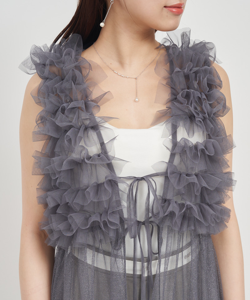 チュールジレ 詳細画像 ベージュ 4